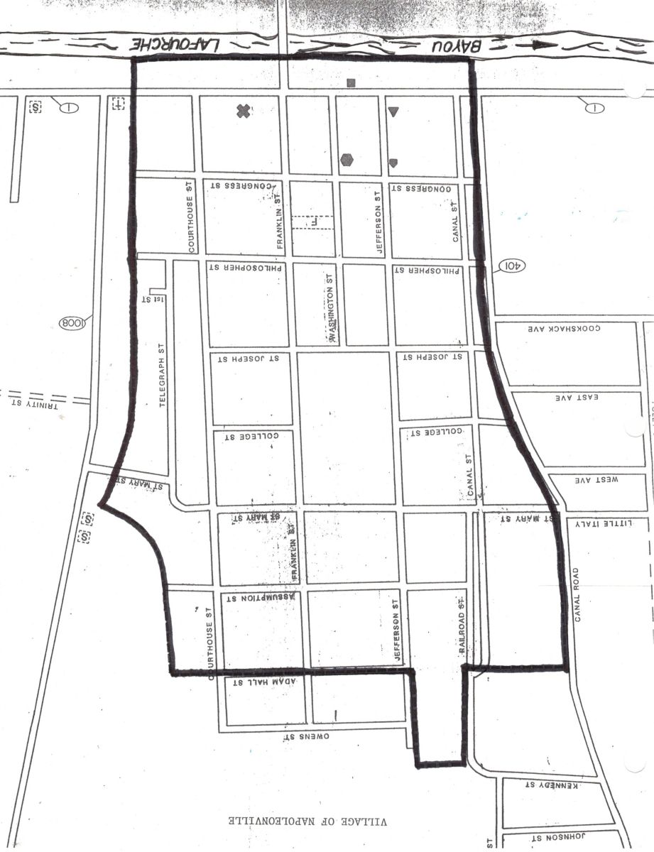 Map of the Village of Napoleonville